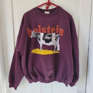 Vintage Holstein Cow Crewneck